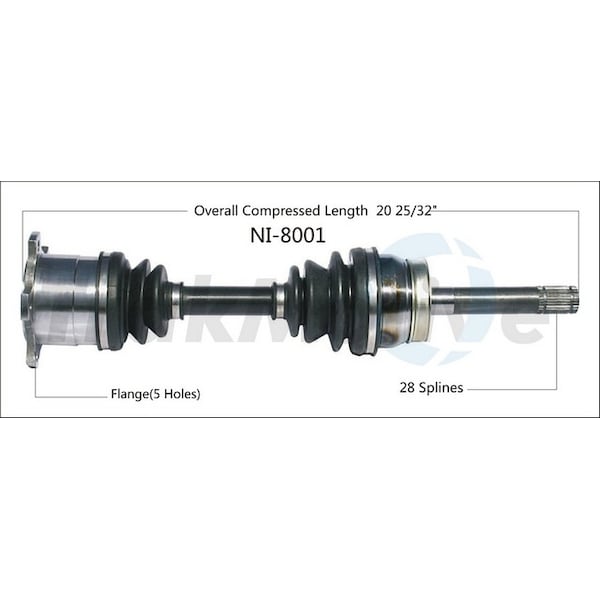 Surtrack Axle Cv Axle Shaft, Ni-8001 NI-8001 - main